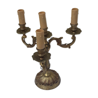 Lampe chandelier en bronze  4 feux