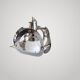 ANTIQUE CHANDELIER MAZZEGA Murano Opalescent Glass and Chrome Metal Pendant Light