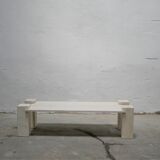 Vintage travertine coffee table by Editions Ligne Roset