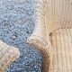 Pair of armchairs and bench in rattan and bamboo from the 60s/70s