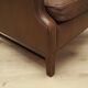 Brown leather armchair, Danish design, 1960s, production: Denmark