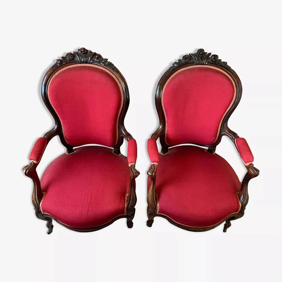 Paire de fauteuils époque Louis Philippe en palissandre vers 1830