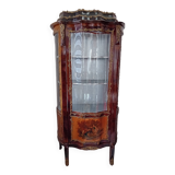 Display case with curved front, Louis XV period, mid-20th century, signed Martin