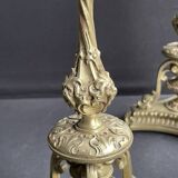 Pair of 19th century candlesticks – Gilt bronze