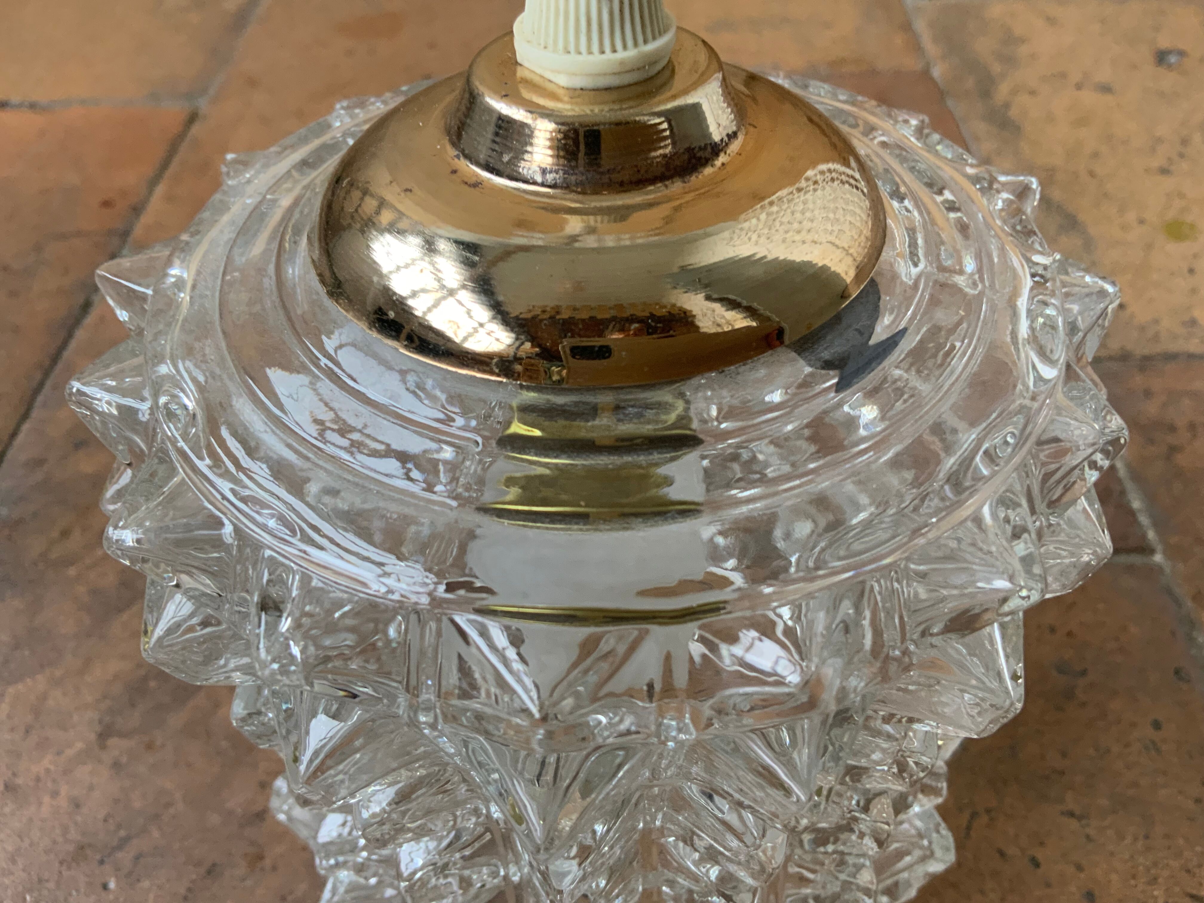 Vintage glass pendant lamp