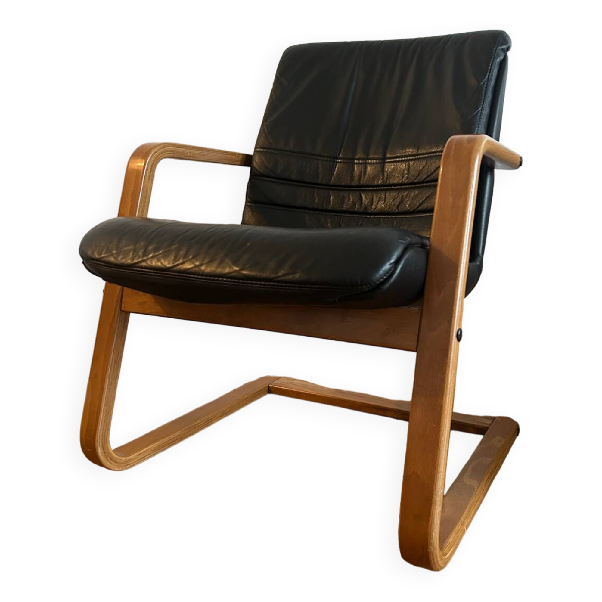 Teak and Skai Armchair