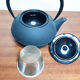 Japanese teapot in black cast iron