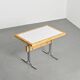 Metal and pine table, La Plagne circa 1960