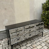 Commode Space Age Chromée par Henri Vallières