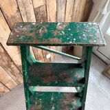 Vintage stepladder with green patina