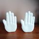 Ceramic hand bookends
