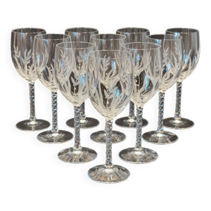10 Verres A vin cristal