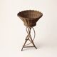 60s rattan plant stand