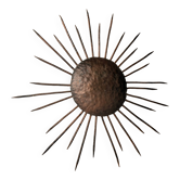 Sunburst Ceiling Lamp in Iron, 1950s