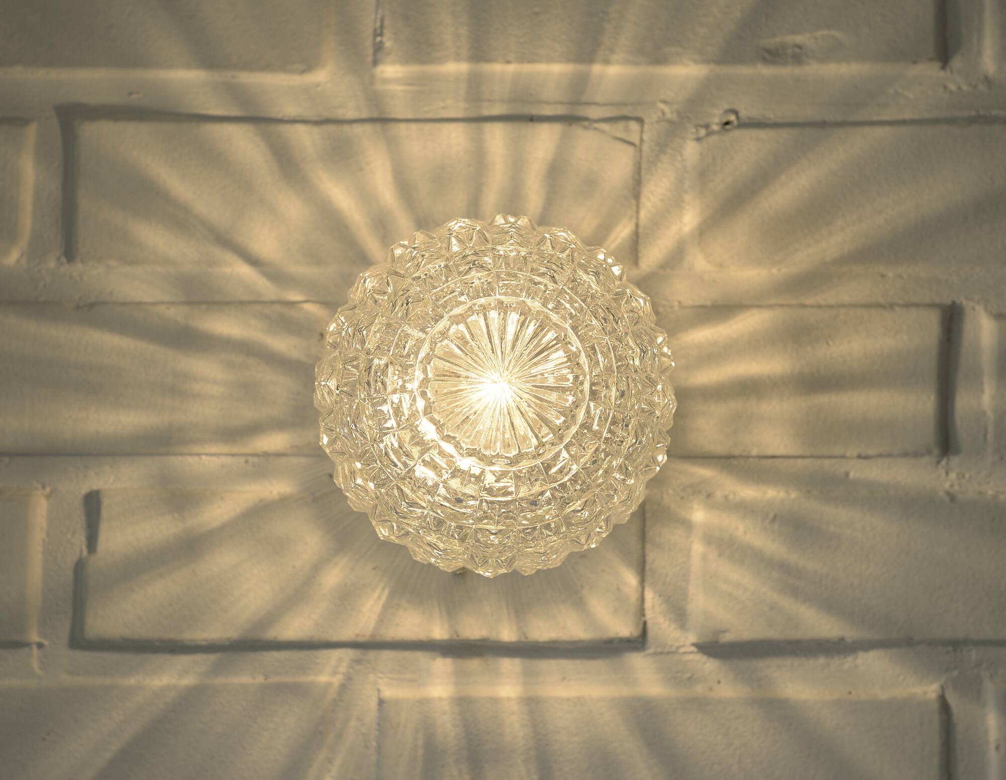 Pair of wall lamps / set of ceiling lights / mid-century flush mount lighting / vintage sconce lamps