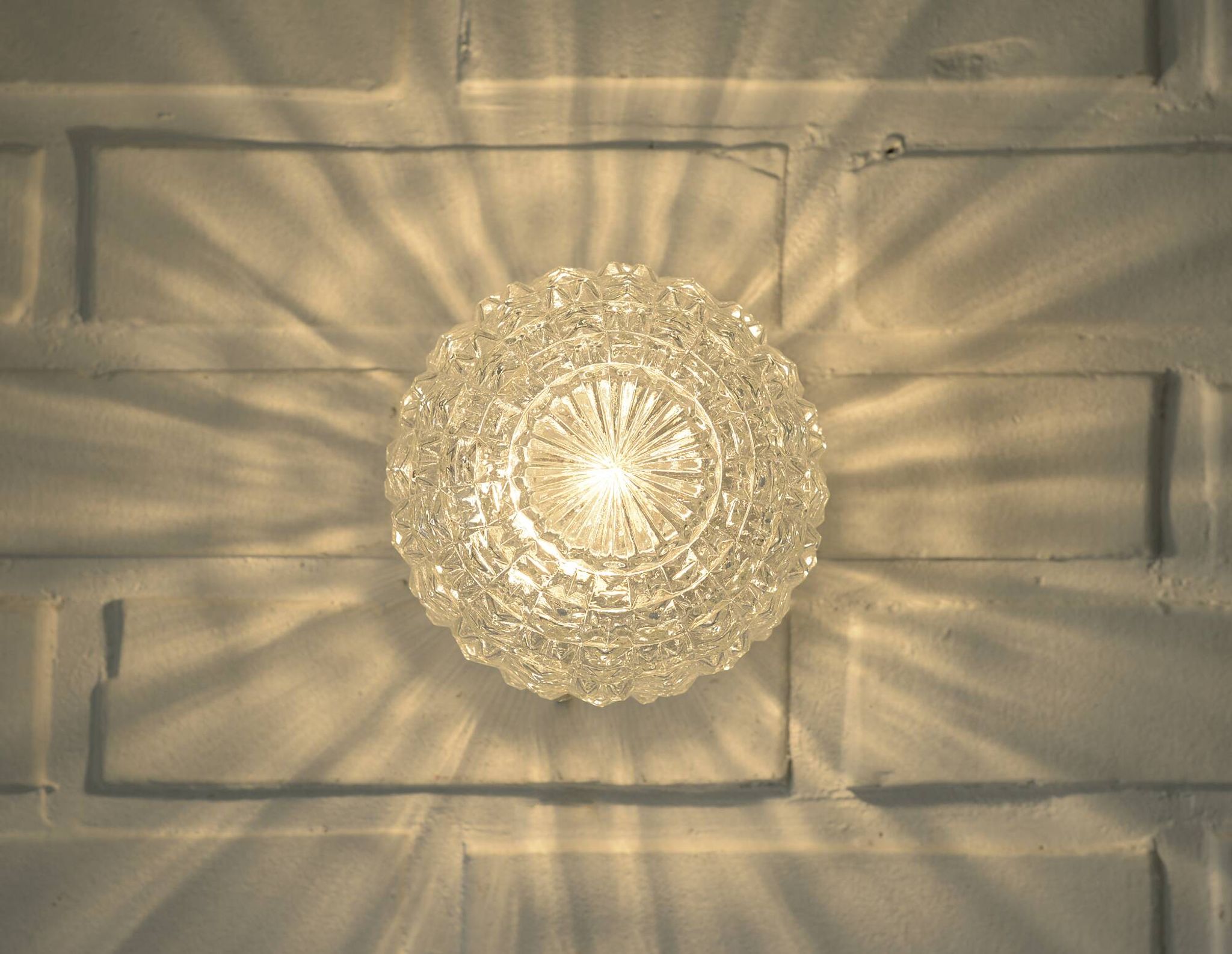 Pair of wall lamps / set of ceiling lights / mid-century flush mount lighting / vintage sconce lamps