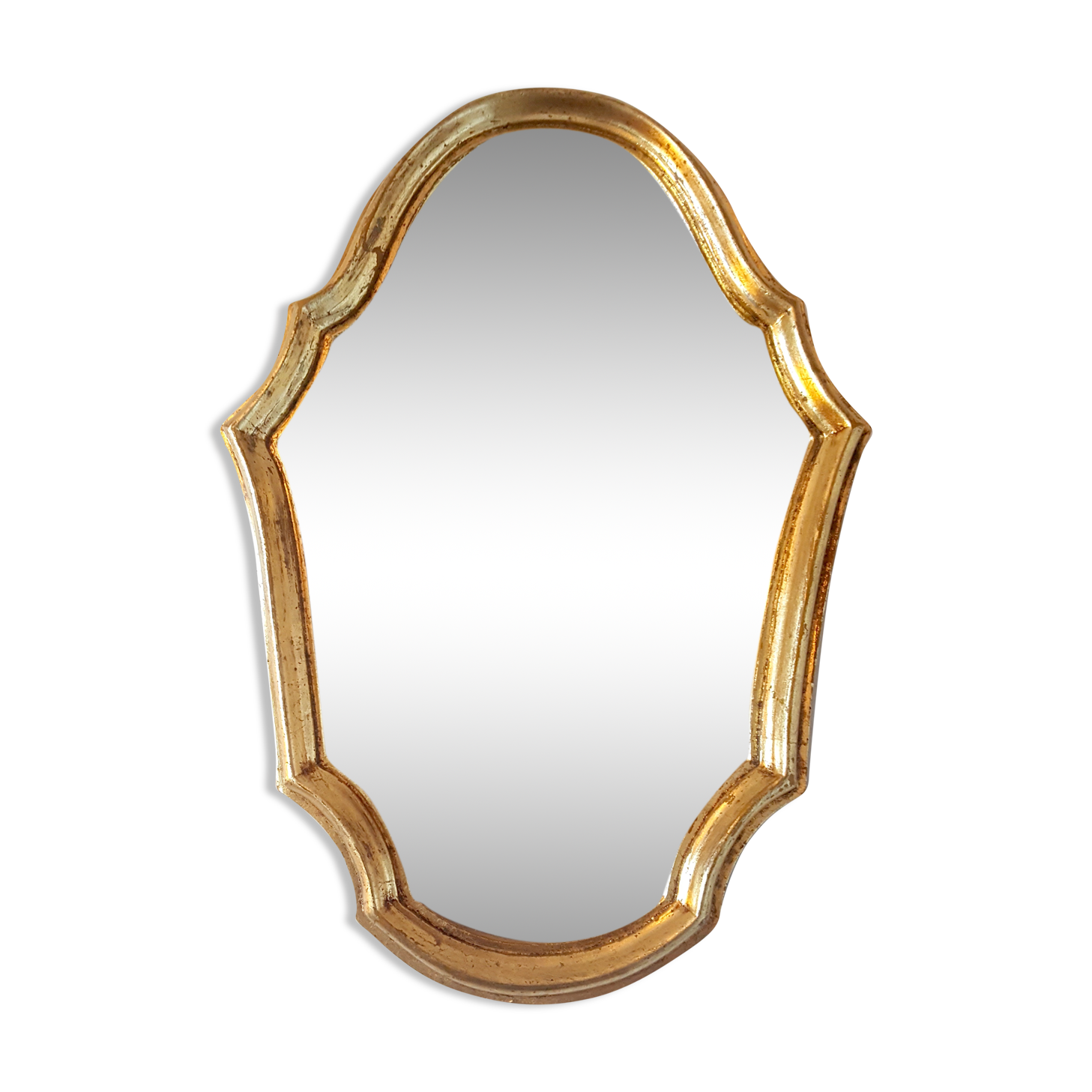 Miroir doré vintage style baroque - 23x32cm