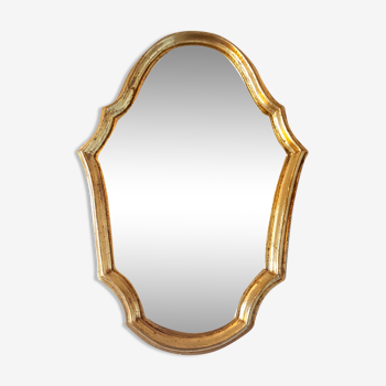 Miroir doré vintage style baroque - 23x32cm