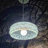 Vintage glass pendant light from Clichy