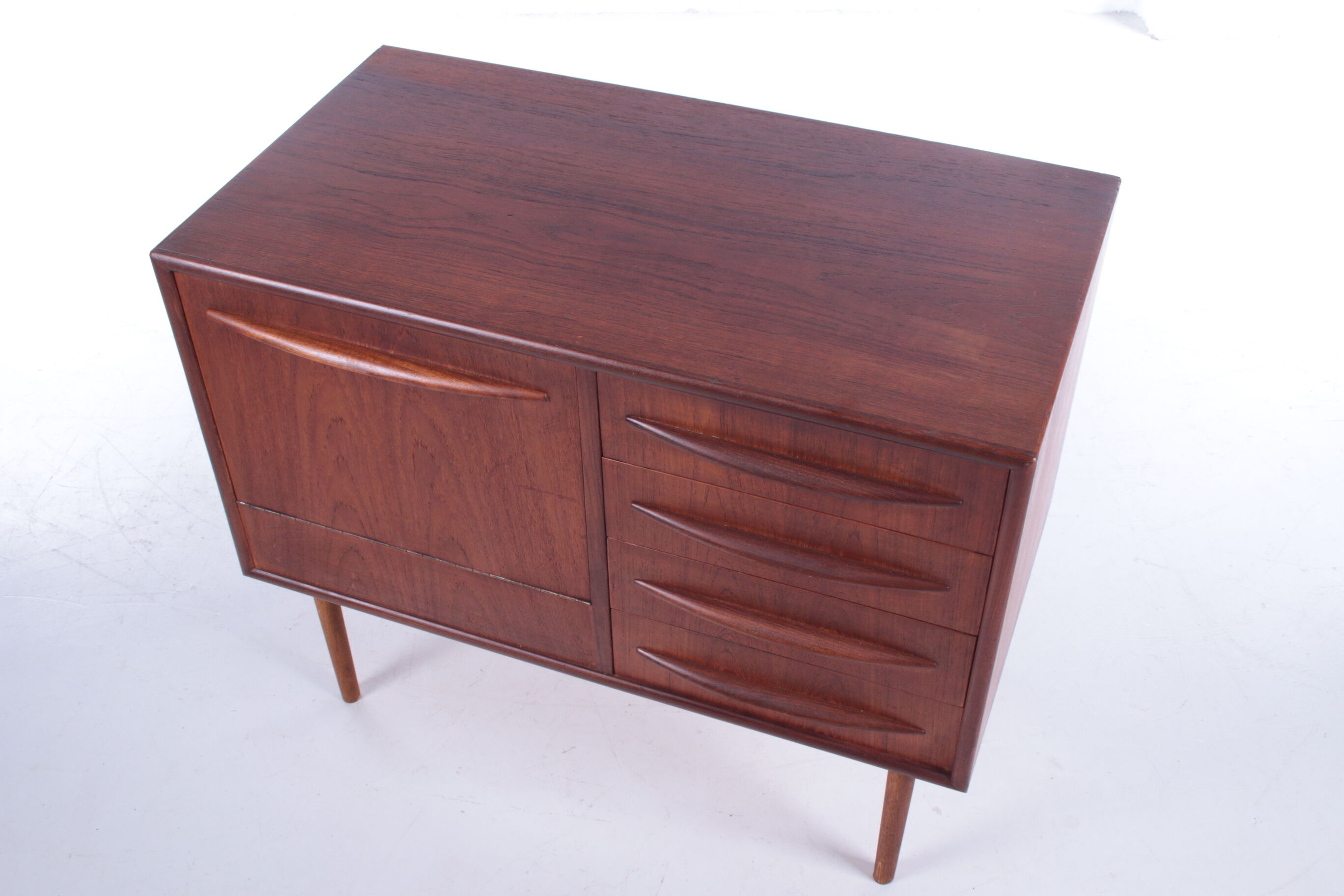 1960s buffet or TV cabinet with 4 drawers in teak Danish design