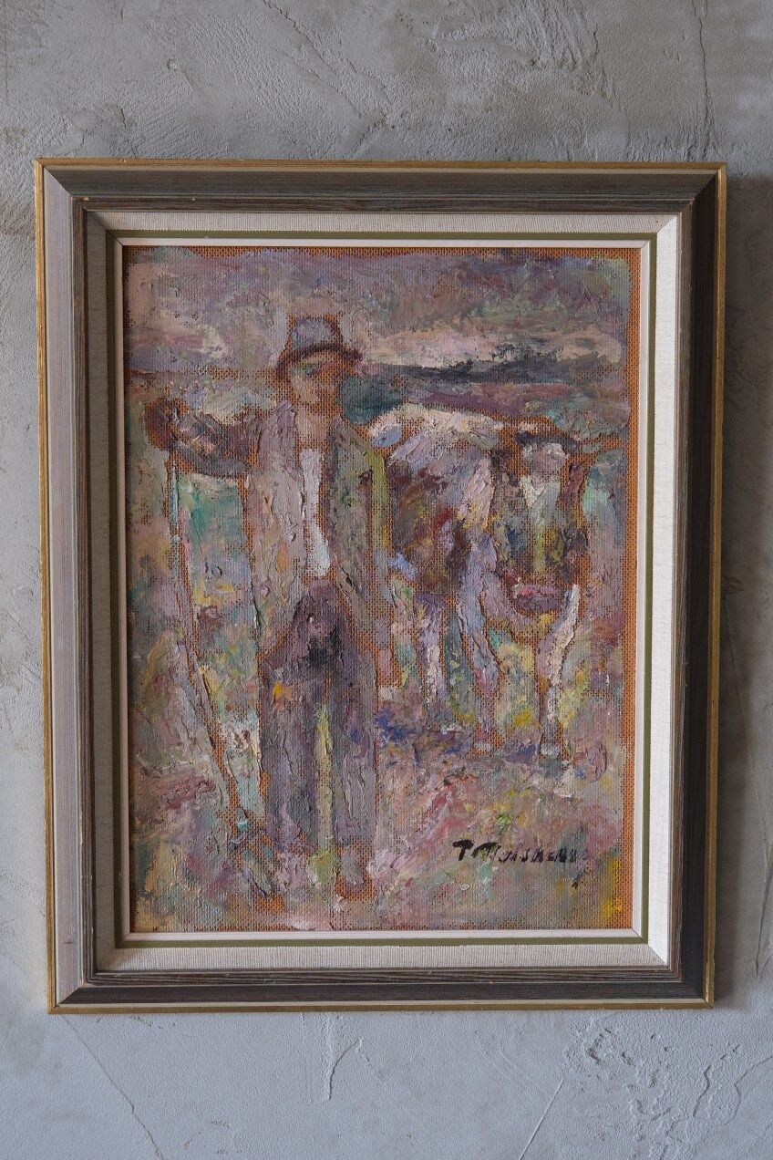 Pal matskassy, hungarian modern painting, 1960s, oil on panel, framed