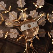 1980s wall lamp with 20 Murano glass flowers and 3 lights.