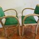 Paire de fauteuils bridges en hêtre