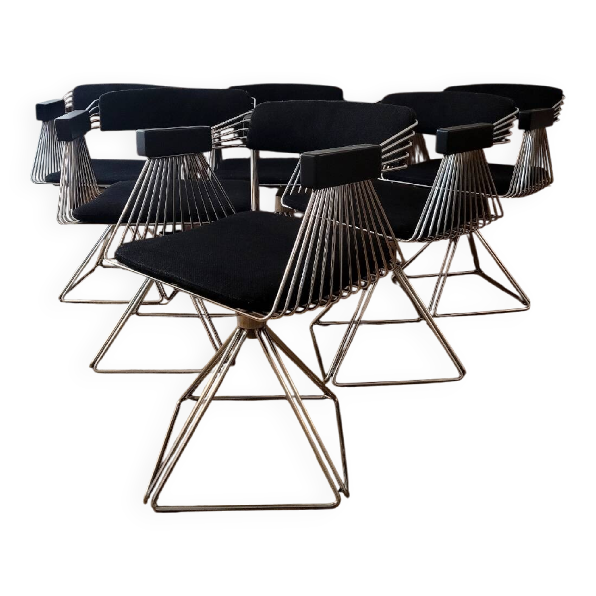 6 chaises Delta par Rudy Verhelst pour Novalux, 1970