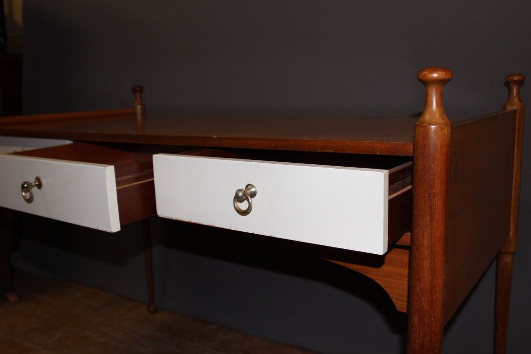 Flat Desk Three Drawers And Lacquer Maison Gauthier Around 1960