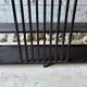 Large industrial black metal shelf – openwork graphic structure