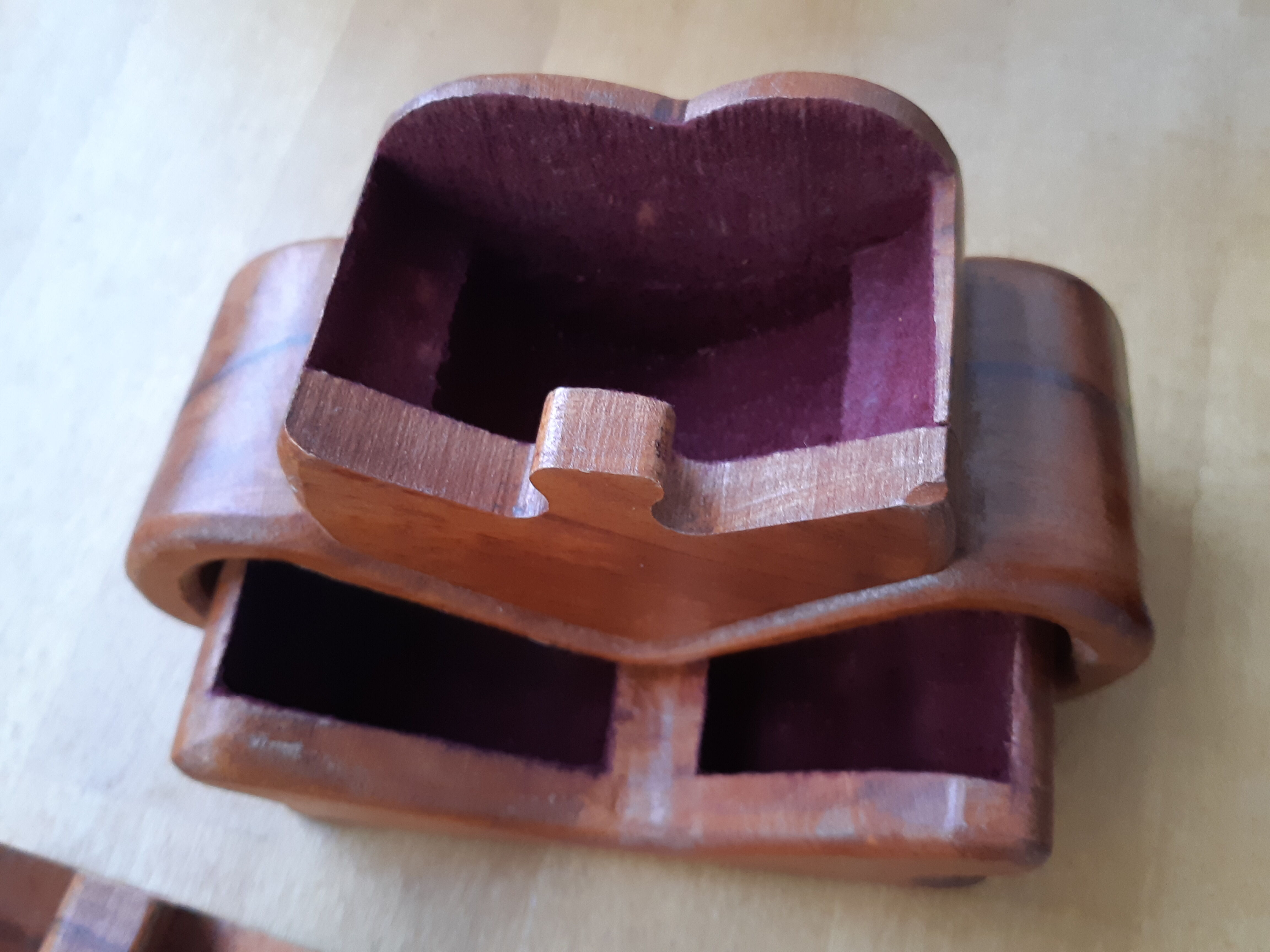 Wooden jewelry secret box