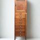 Meuble de métier vintage en bois, 8 tiroirs