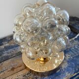 Amber bubble globe table lamp