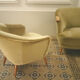 Organic Chair Danish Scandinavian years 50 / 60 ice green vintage