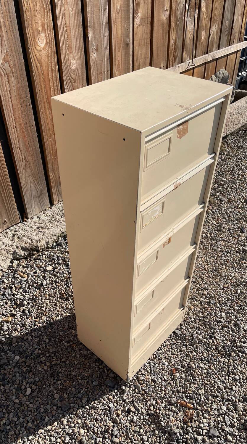 Industrial iron cabinet with flap