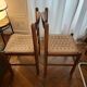 Set of 2 straw chairs