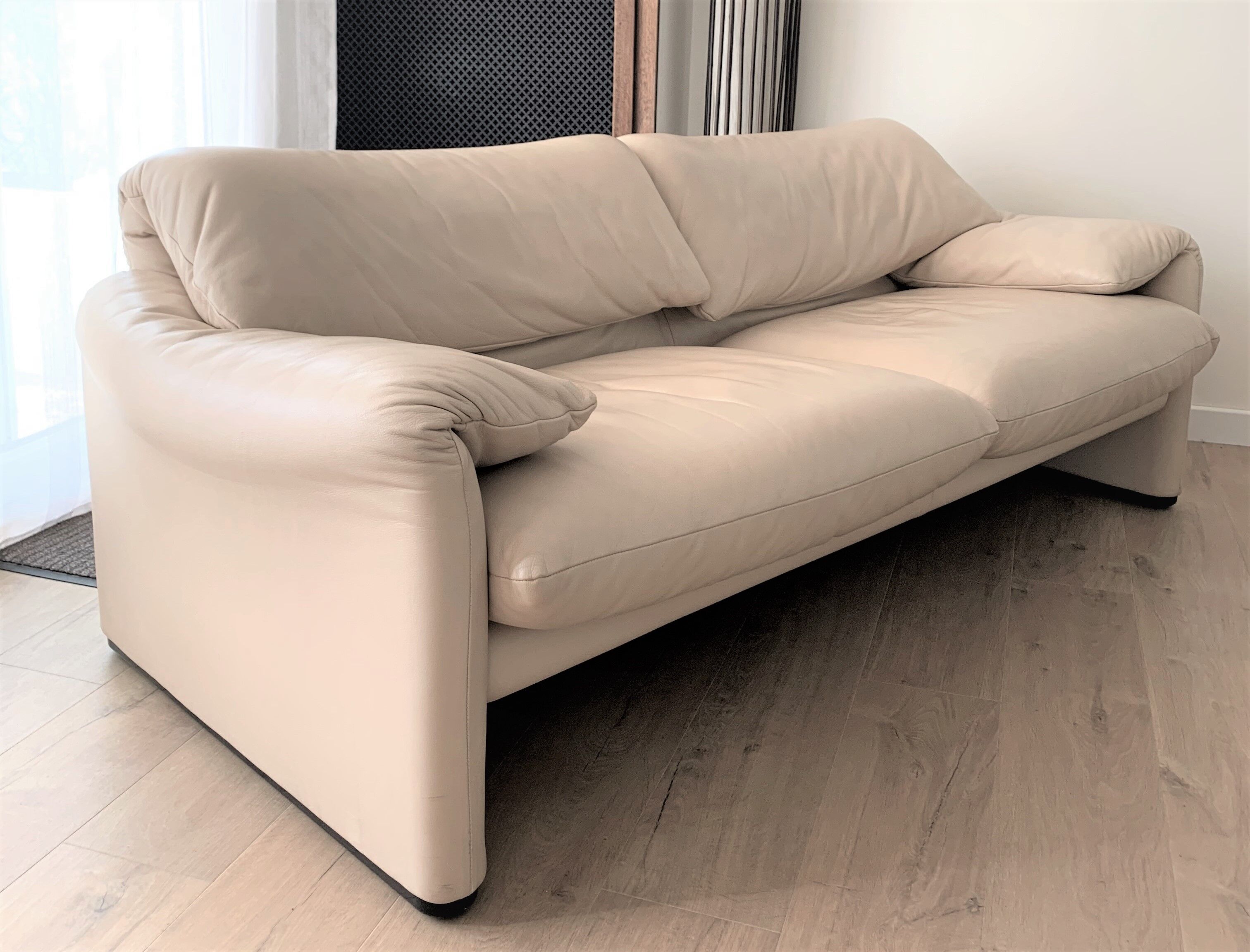Cassina leather Maralunga sofa