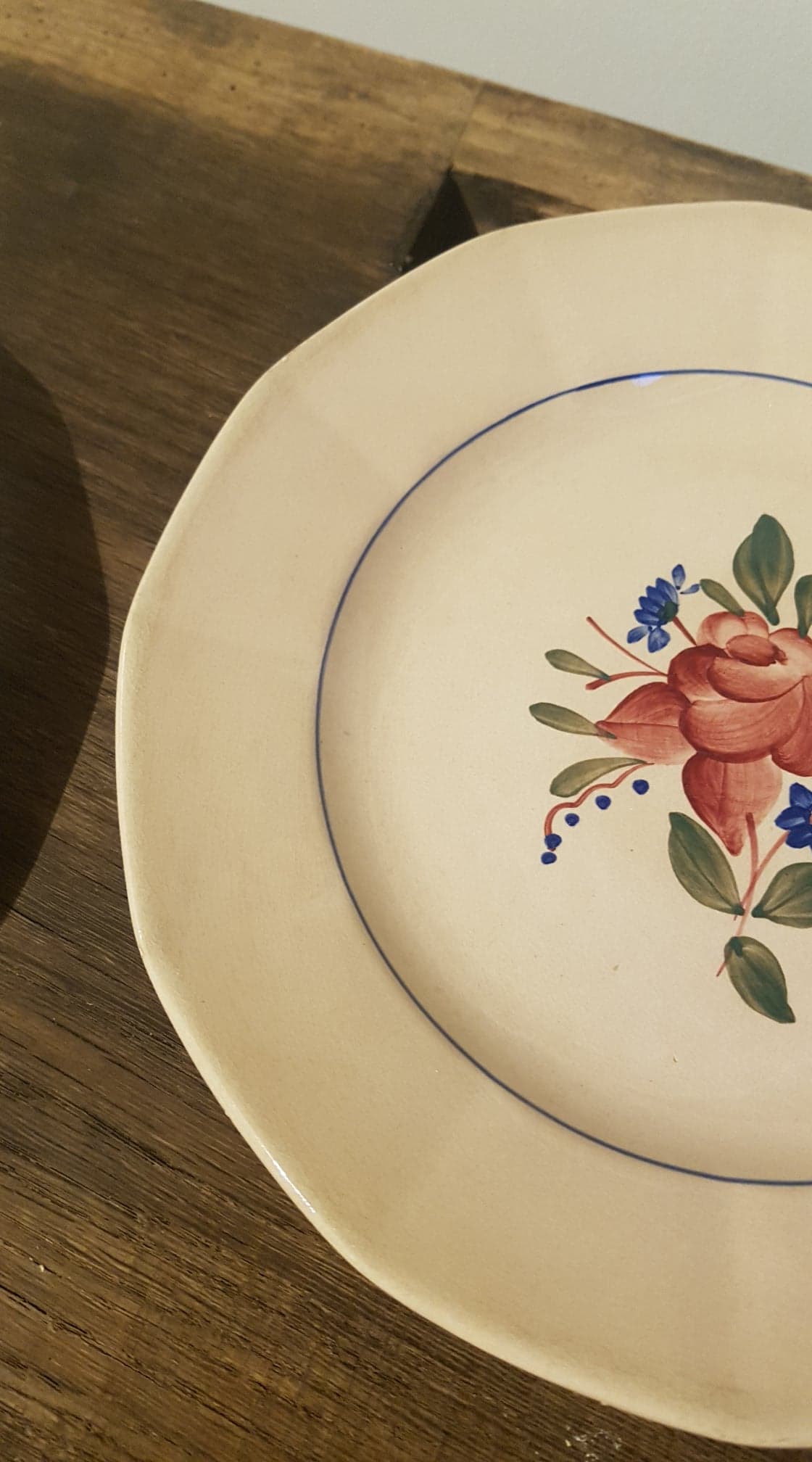 Lot of 2 plates Digoin Sarreguemines model 9177