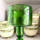 Vase en verre soufflé vert
