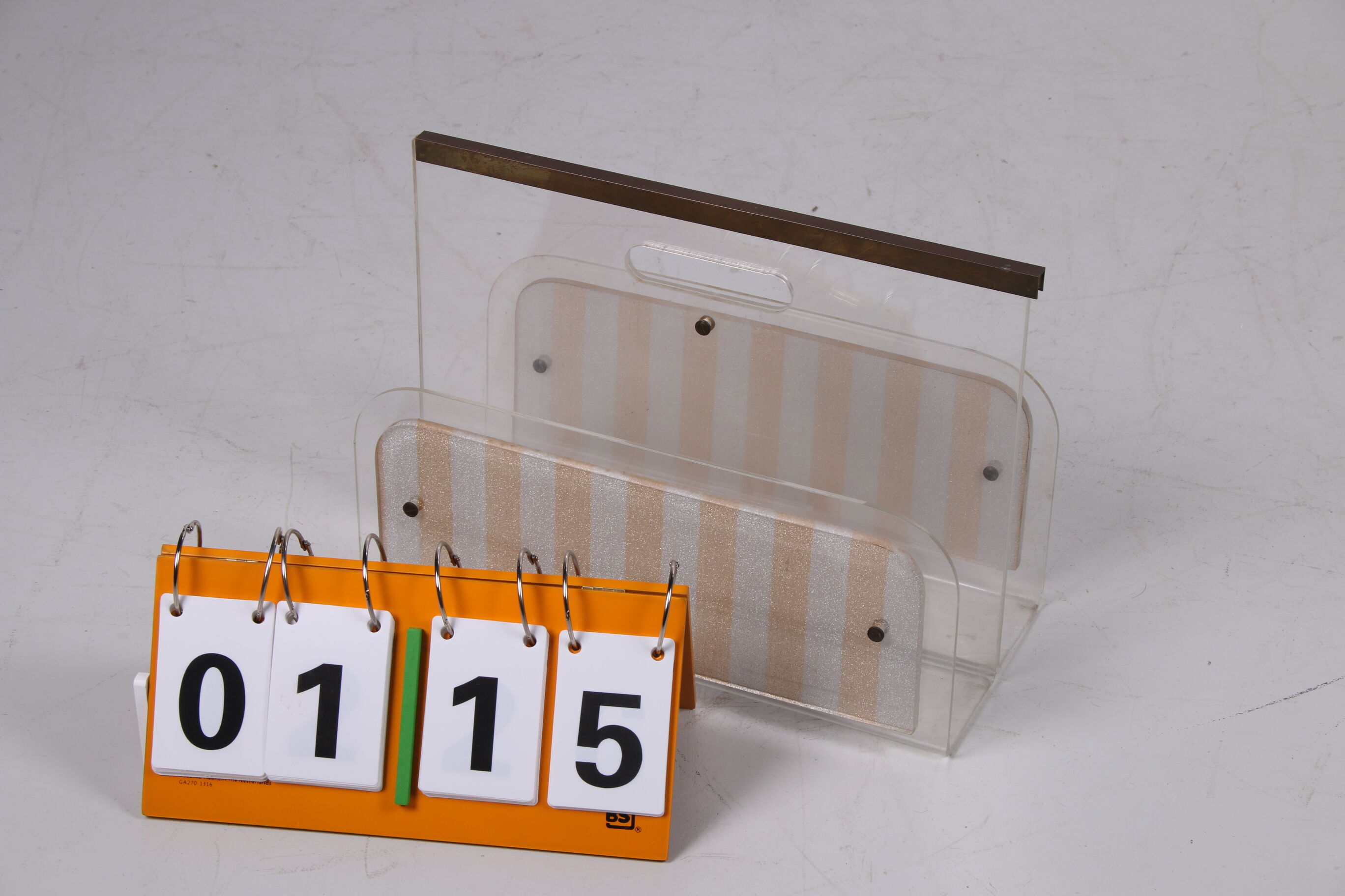 Plexiglass storage rack 1960s
