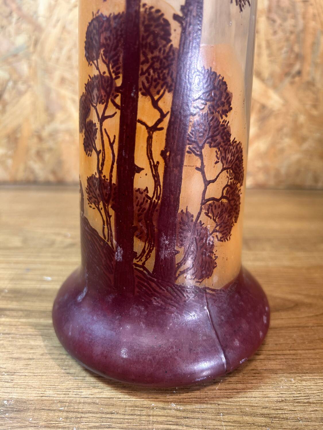 Old vase signed jem joseph mûre hand painted student of legras shepherdess decor