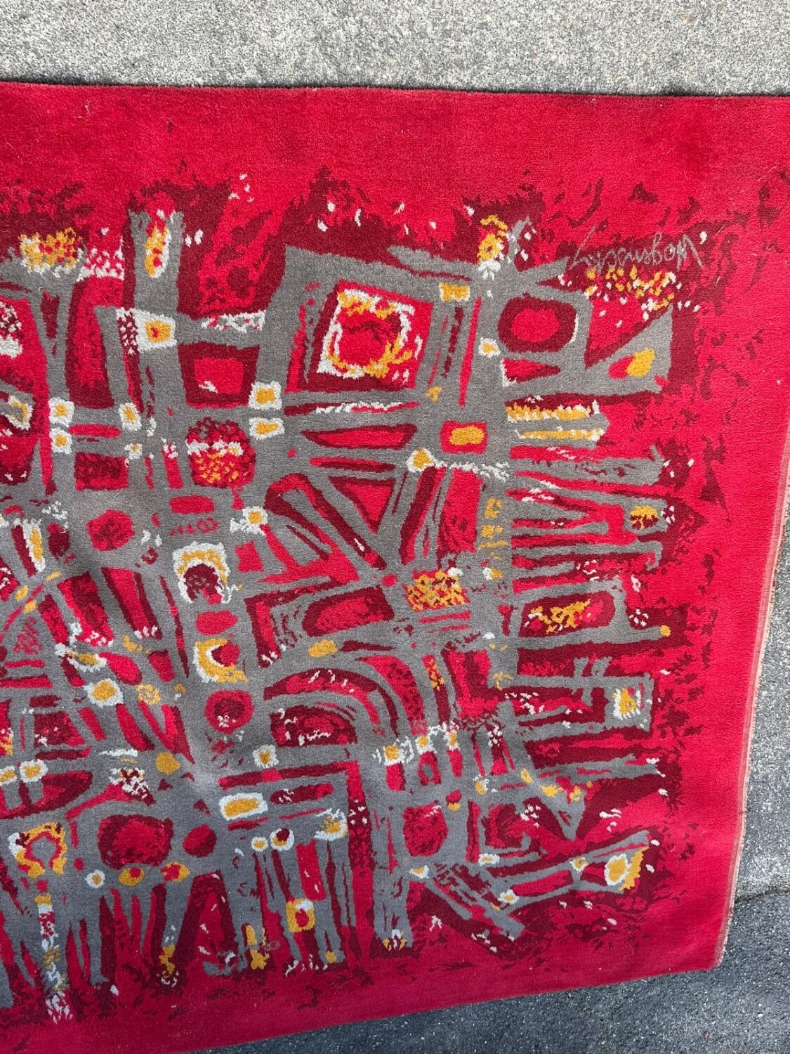 Robert WOGENSKY (1919-2019) rug from the 1970s, dimensions 3 x 2 m.