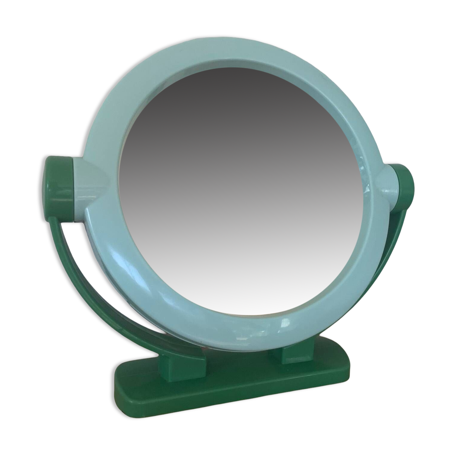 Vintage two-tone swivel mirror