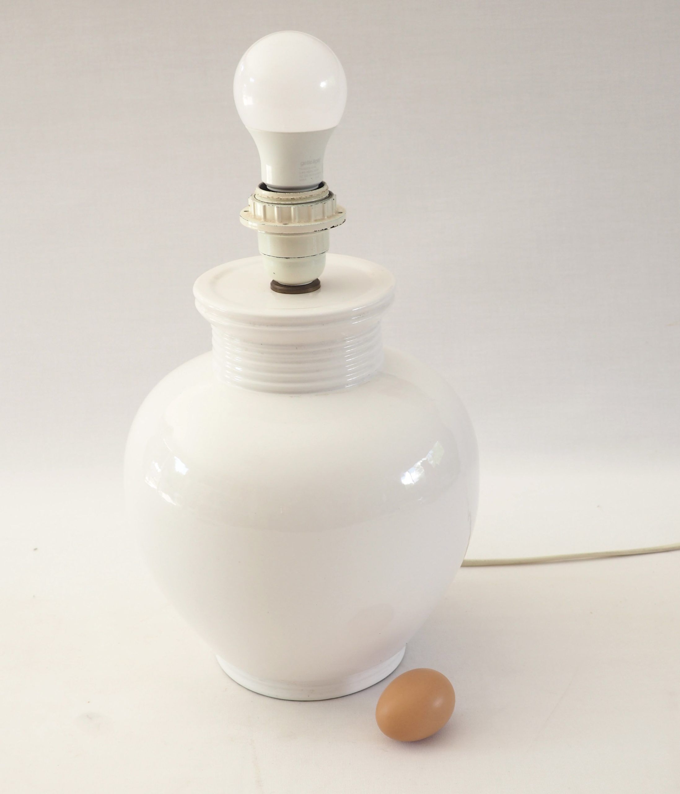 Ceramic ball lamp base, 1980