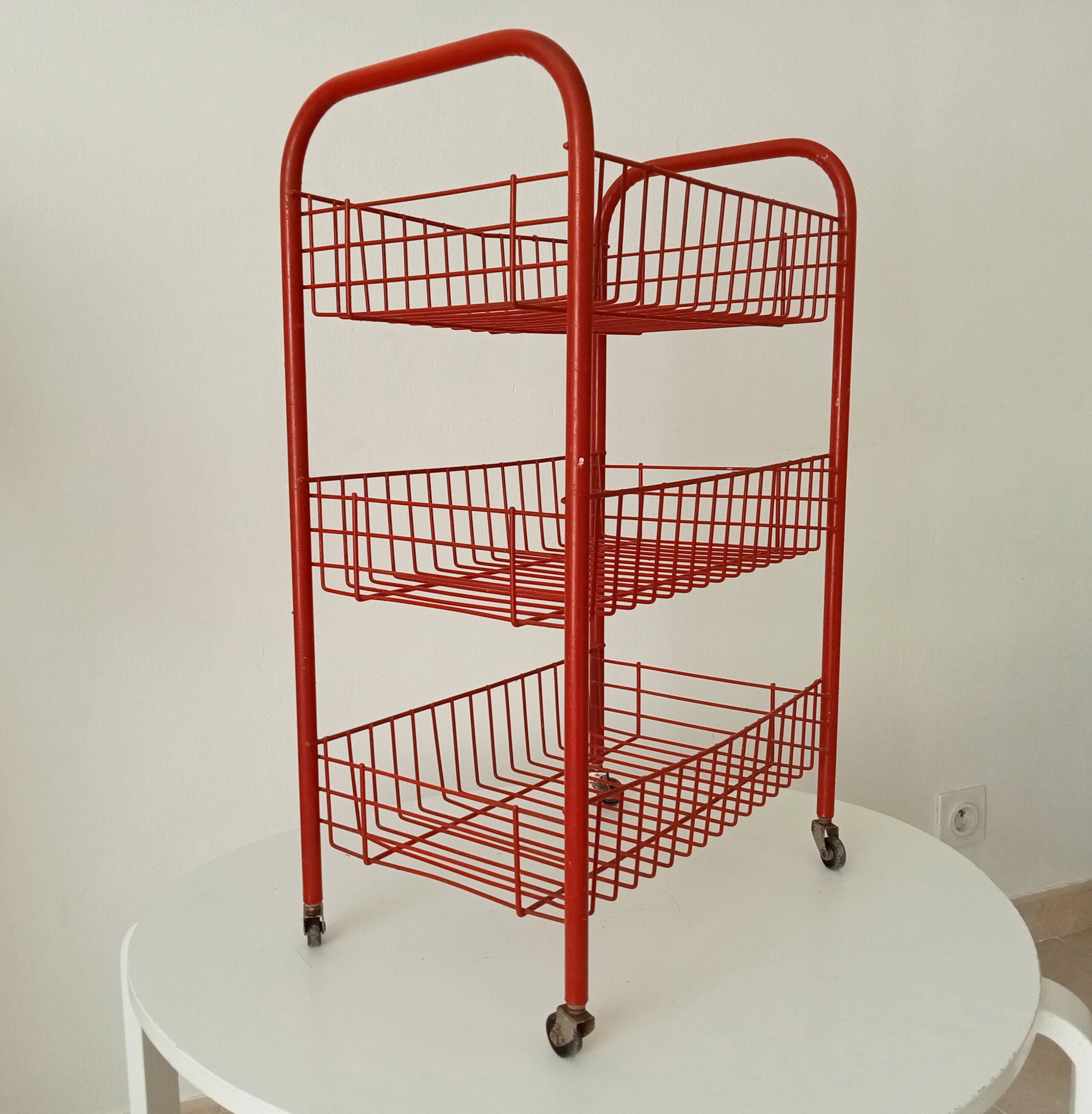 Vintage rolling dessert trolley