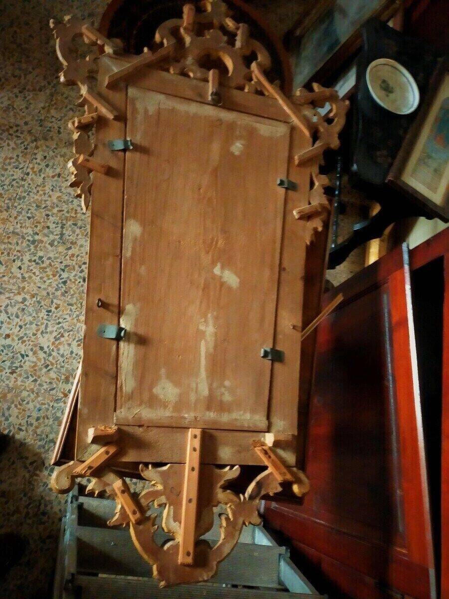 Late 19th century silver-plated wood mirror