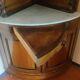 Large corner buffet in solid walnut Louis Philippe era around 1840