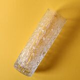 Set of 5 Vintage Bark Patterned Tumblers / Mid-Century Pressed Glass /Italy