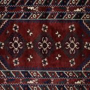 Vintage Red Hand-Woven Oriental Afghan Rug, 1970s