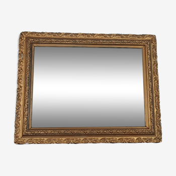 Old mirror frame gilded stucco wood 43,5x34,5 cm SB